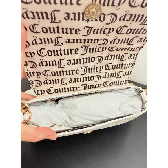 Juicy Couture Bouquet Flap Shoulder Bag in Angel Crystal NWT - Picture 6 of 9